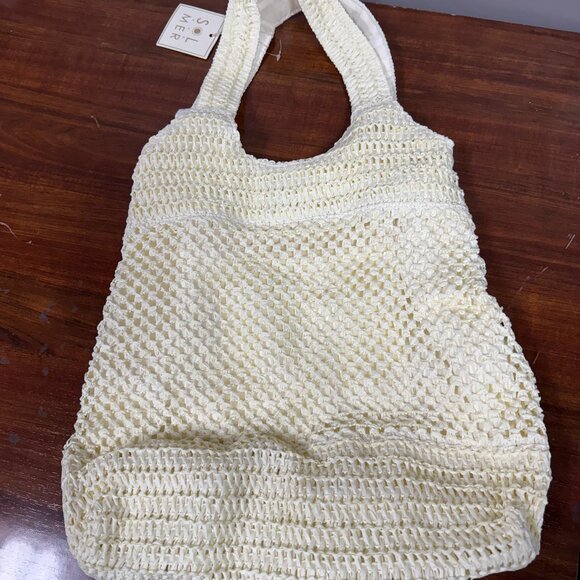 Sol and Mer Straw Tote Bag - Ivory - Picture 1 of 7